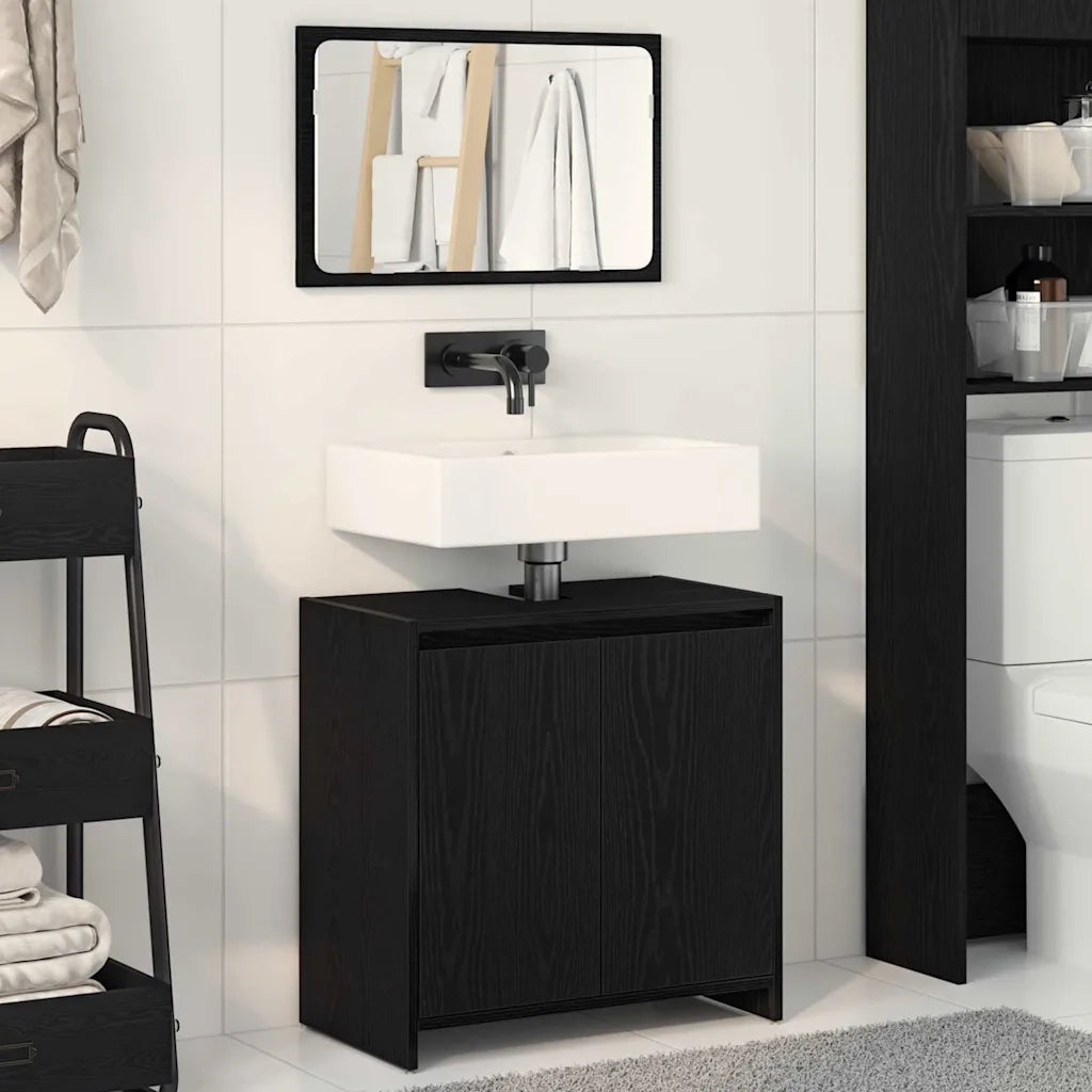 Mobile da Bagno Rovere Nero 60 x 33 x 60 cm Legno multistrato 862509