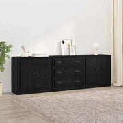 Sideboards con cassetto 3 pcs Rovere Nero 70 x 35,5 x 67,5 cm
