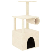 Tiragraffi per gatti torre per arrampicata giocattolo piattaforma per arrampicata con tiragraffi in sisal 109,5 cm crema 02_0022454