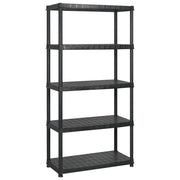 Scaffale a 5 Ripiani Nero 183x45,7x185 cm in Plastica CFW5624894