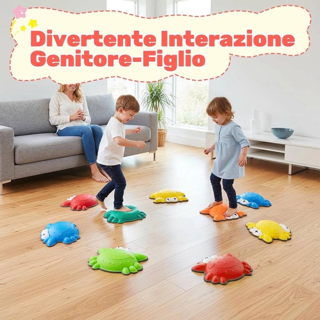 Pietre di Bilanciamento per Bambini, Pietre Equilibrio per Sviluppare Coordinazione, Attrezzatura da Gioco per Interni ed Esterni per Bambini da 3+ Anni