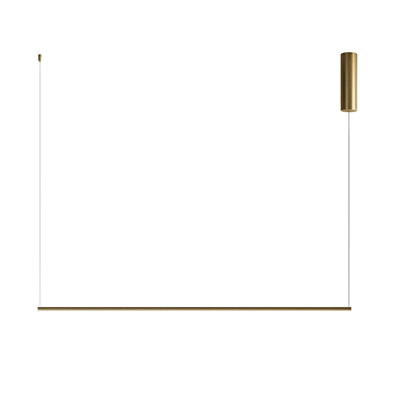 DAISHO Sospensione Orizzontale LED 26W 3000K CRI90 IP20 in Alluminio Oro - Lampada a Sospensione Dimmerabile Taglio di Fase - Rossini Group