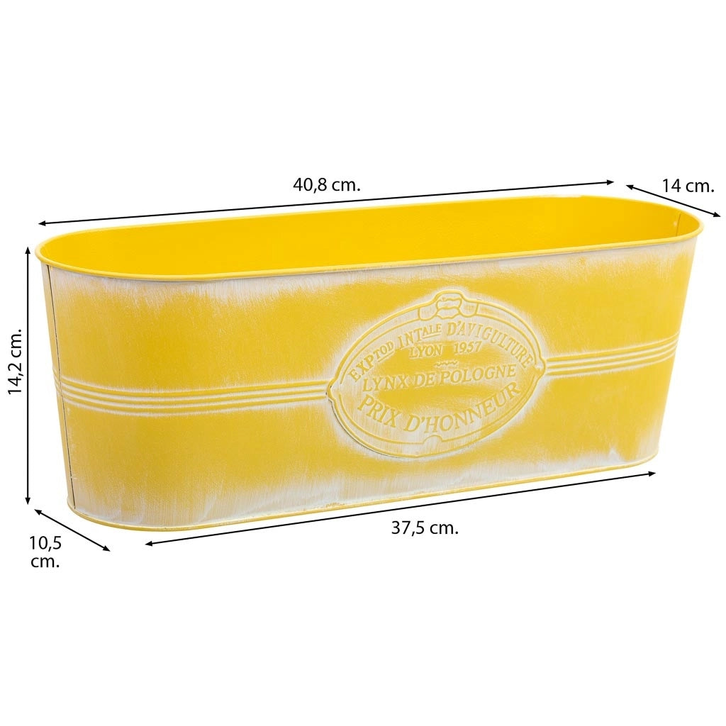 Bacinella in metallo giallo 41x14,5x14,2h cm B37,5x10,5