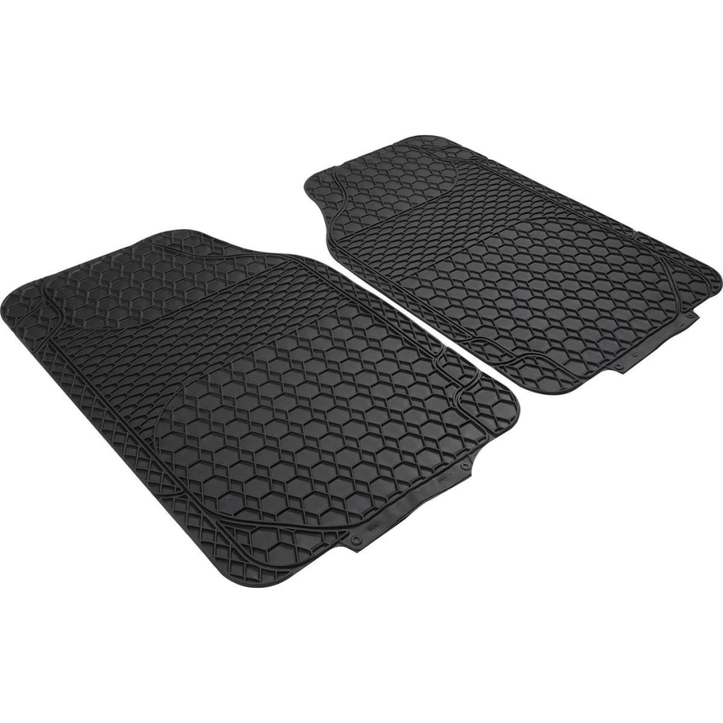 COPPIA TAPPETINI AUTO ANTERIORI AURELIA NERI PVC.