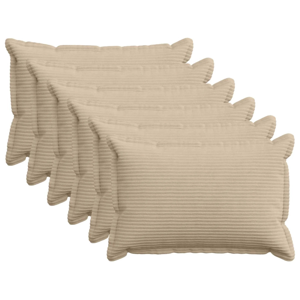 Federa 6 pz HOUTEN Tortora 50 x 75 cm corduroy 919826