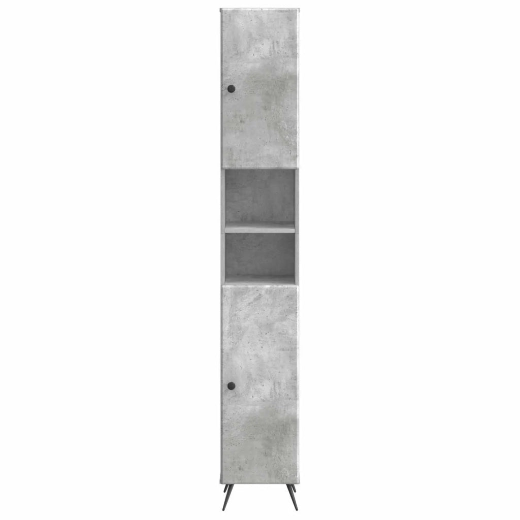 Armadio da Bagno con Ripiano Aperto BREDA Grigio Cemento 897478