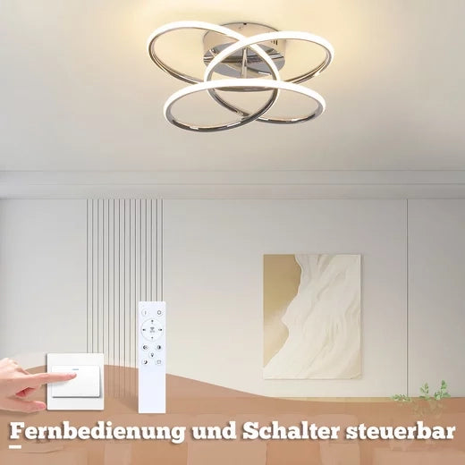 ZMH Lampada da soffitto LED metallo farfalla 36cm dimmerabile per soggiorno
