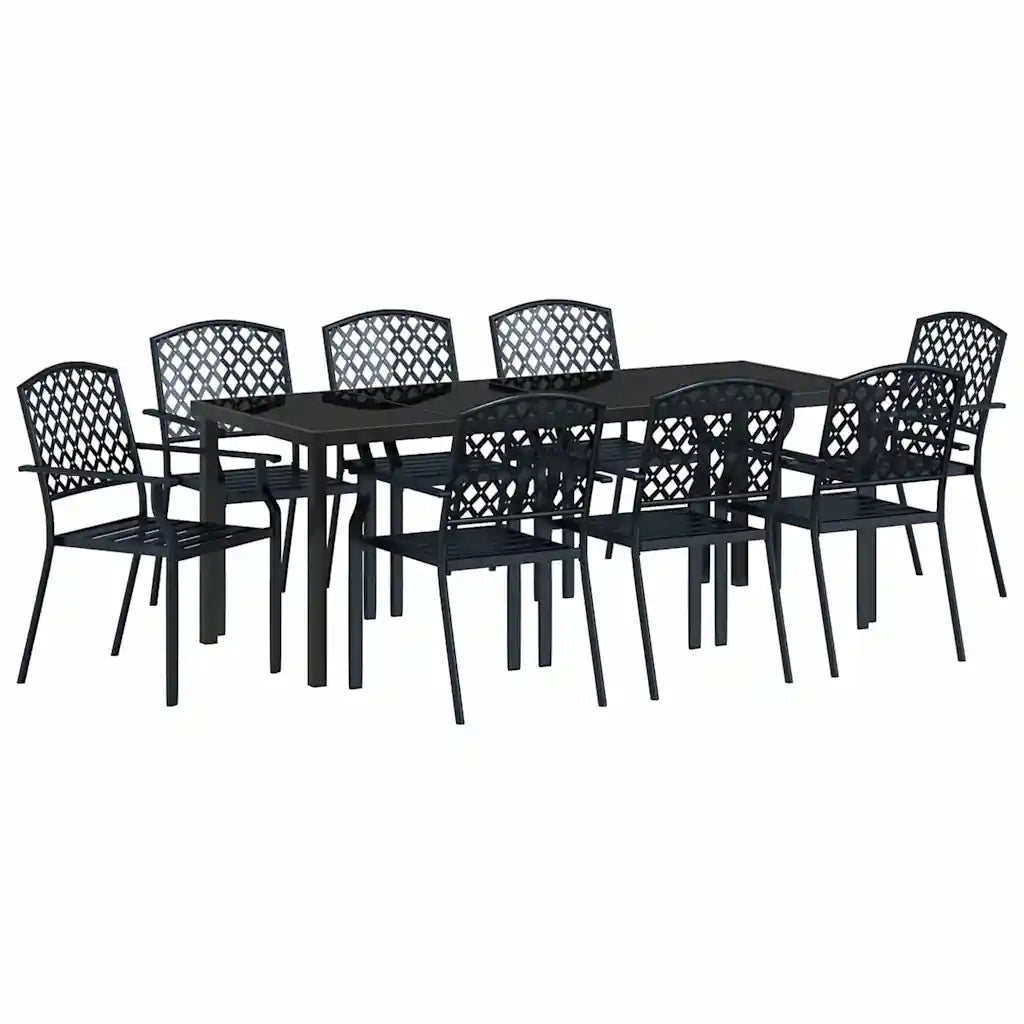 Set da Pranzo per Giardino 9 pcs Antracite 3379309