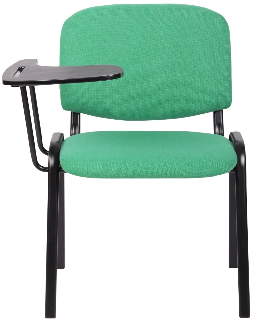 Sedia Ken in tessuto con tavolino ribaltabile verde