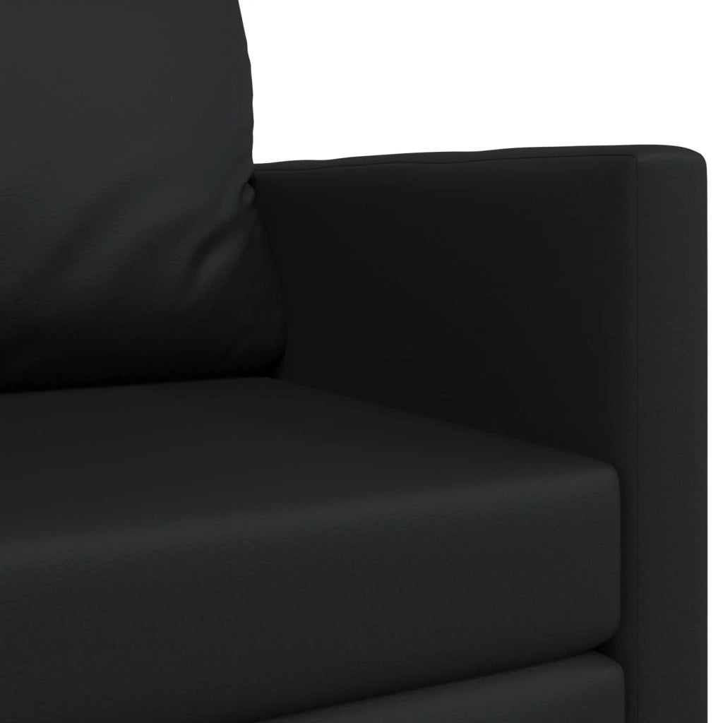 Divano letto | Sof¨¤ letto | Letto singolo Nero 124 x 71 x 78 cm Pelle Artificiale