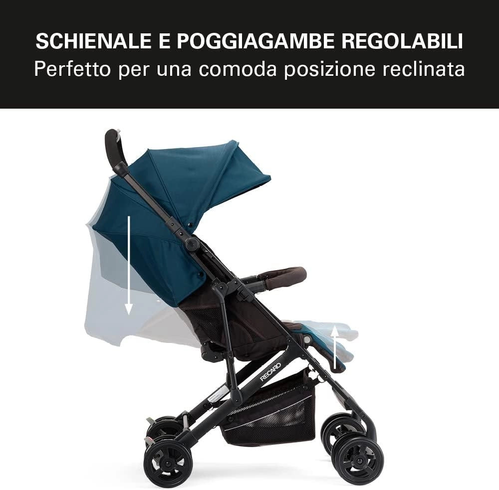 RECARO PASSEGGINO ROSSO EASYLIFE ELITE 2 RECLINABILE RICHIUDIBILE CON RIDUTTORE ROSSO