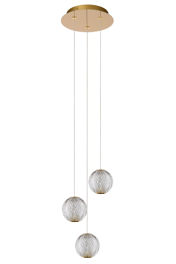 Lampada a sospensione Lucide Cintra LED Ø25 ottone