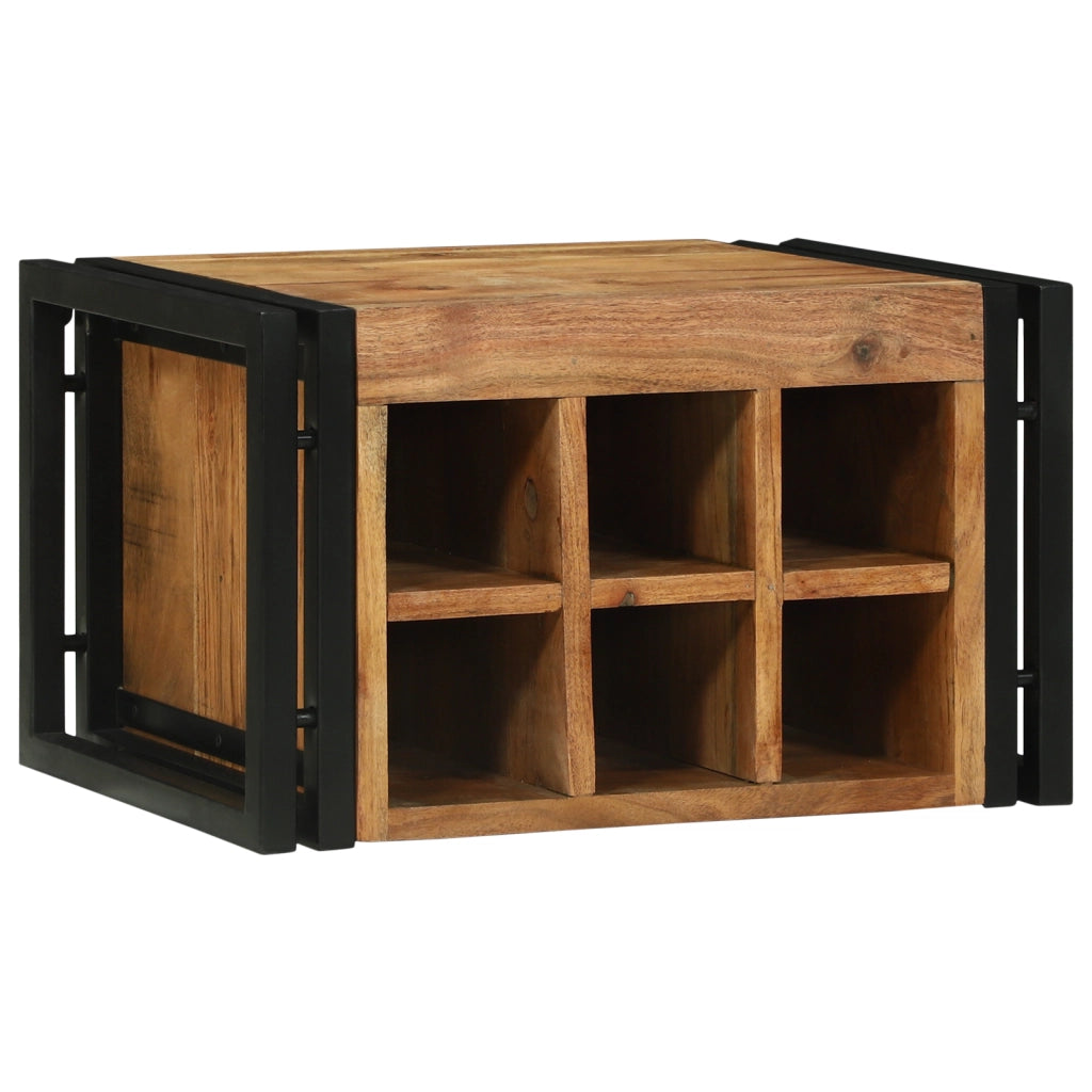 Portabottiglie 46x35x27.5 cm Legno Massello di Acacia