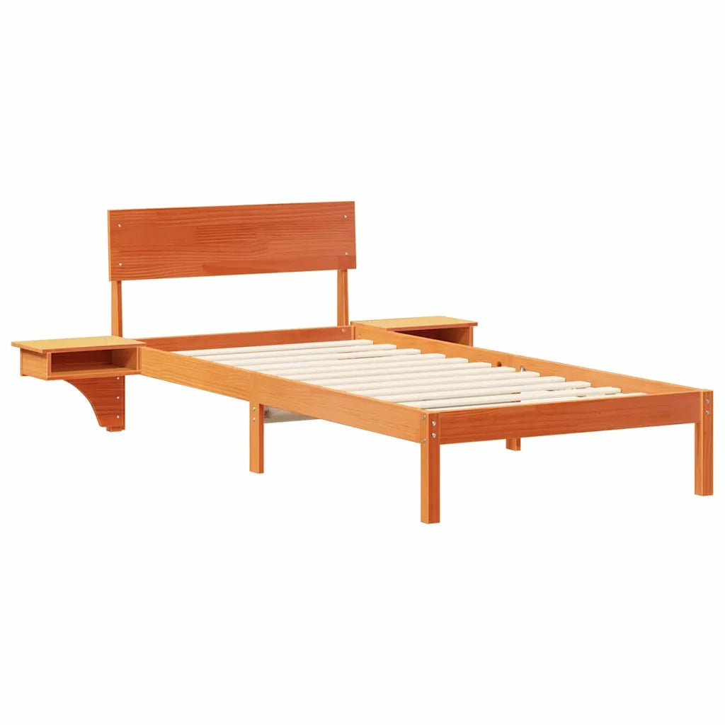 Struttura del letto Marrone cerato 90 x 190 cm Pino massello