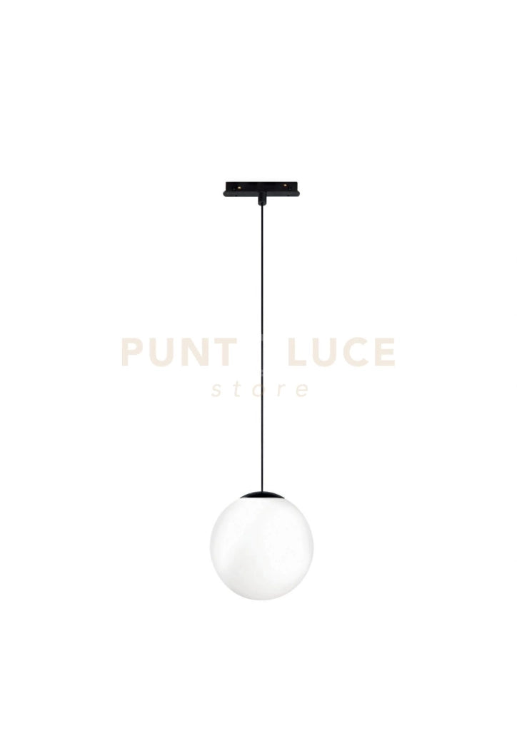 SOSPENSIONE PER BINARIO MAGNETICO E SFERA D.15CM NERO LED 3000K 624LM 8W