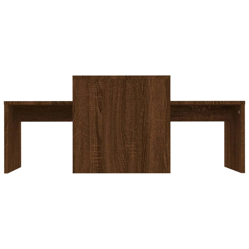 Set tavolino da caffè 100 x 48 x 40 cm truciolato marrone 02_0042143