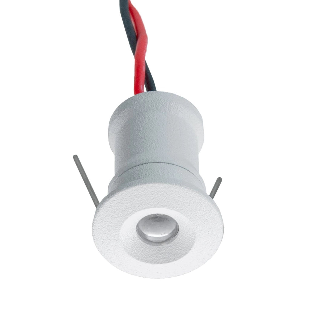 Mini faretto IP65 LED 1W resa 12W incasso punto luce 12V box doccia cielo stellato segnapassi luci gradini barca camper BIANCO luce ROSSA