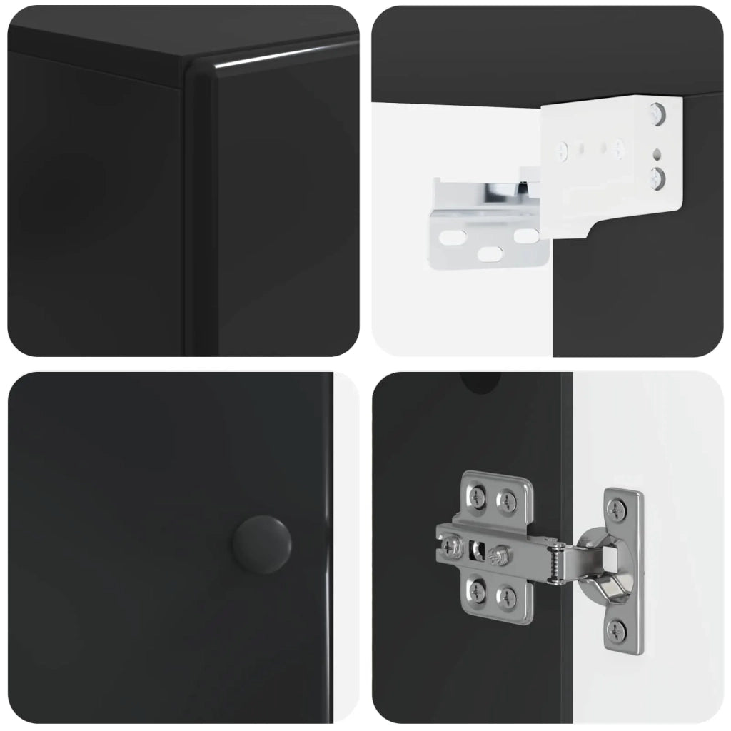Armadio da bagno a muro BREDA Nero 30 x 31 x 59 cm 897466