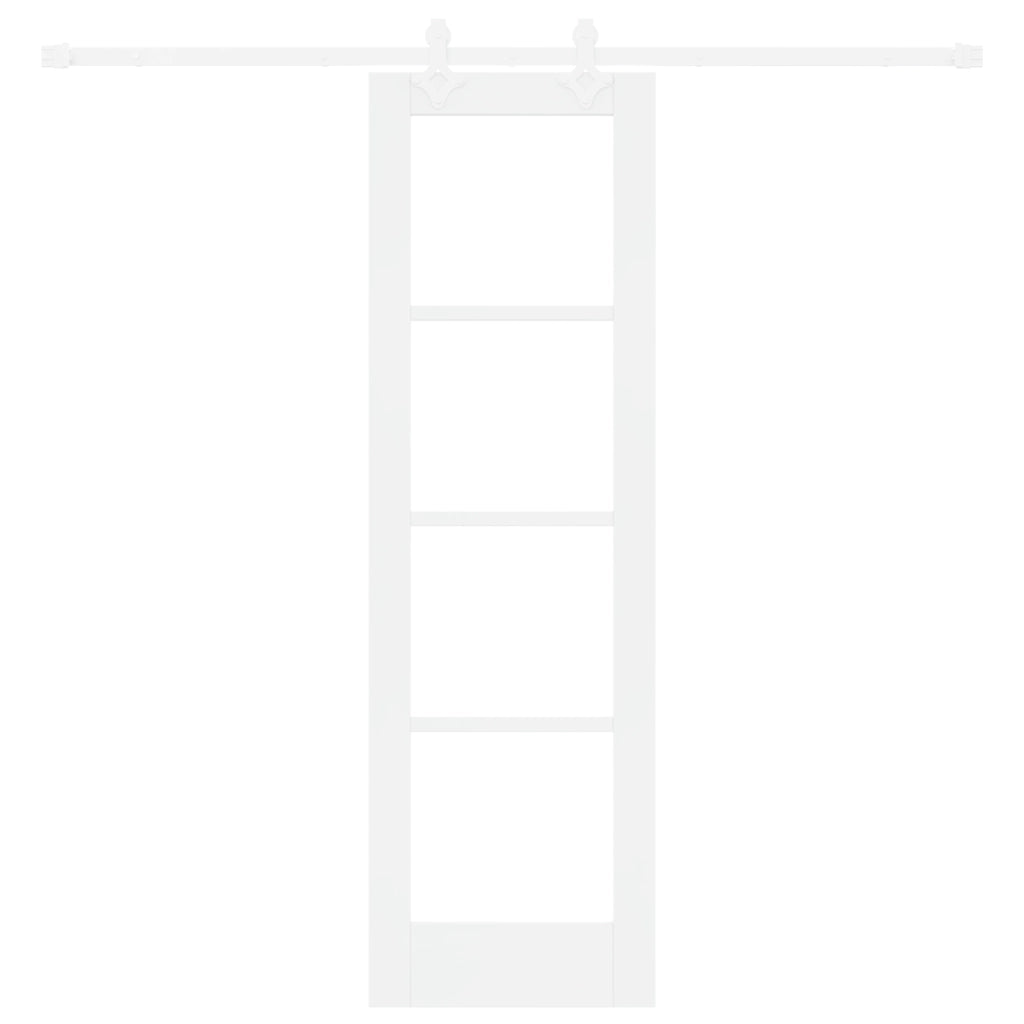 Set di porte scorrevoli  con set hardware bianco 61x198.5 cm legno massello di pino