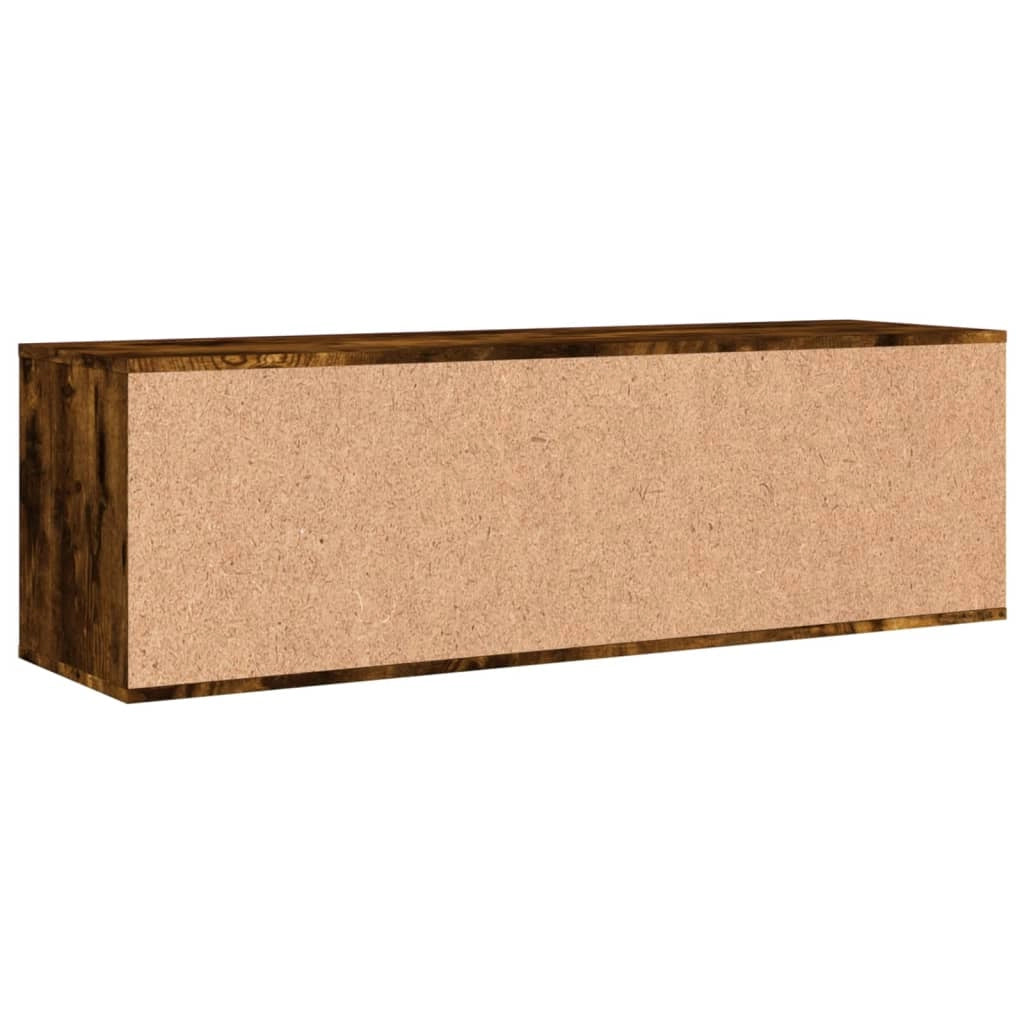 Mobile TV multimediale scaffale TV credenza mobile TV sala da pranzo soggiorno camera da letto rovere affumicato 120 x 34 x 37 cm legno ingegnerizzato marrone 02_0027319