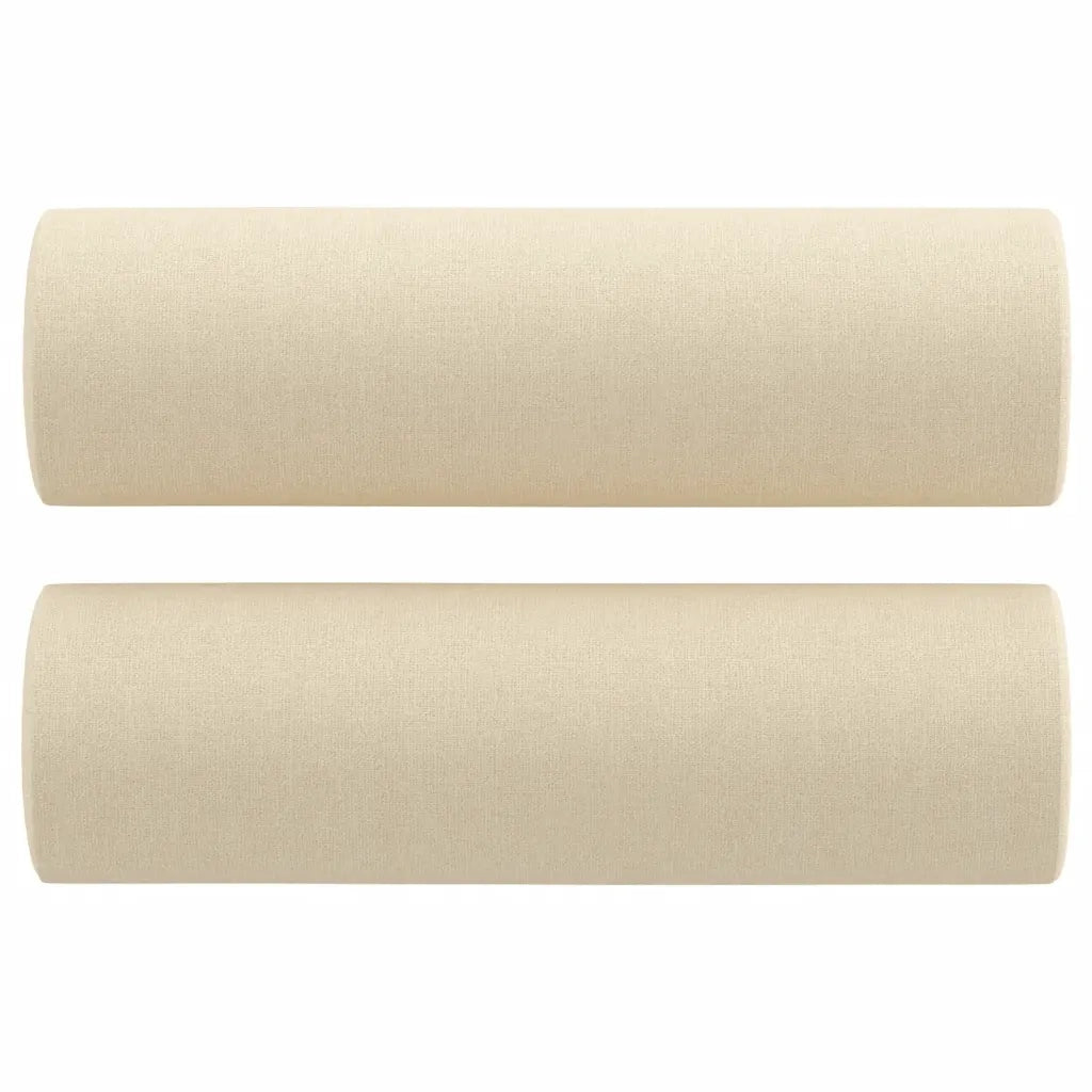 Cuscini Decorativi 2 pz Crema ?15x50 cm in Tessuto CFW5259990