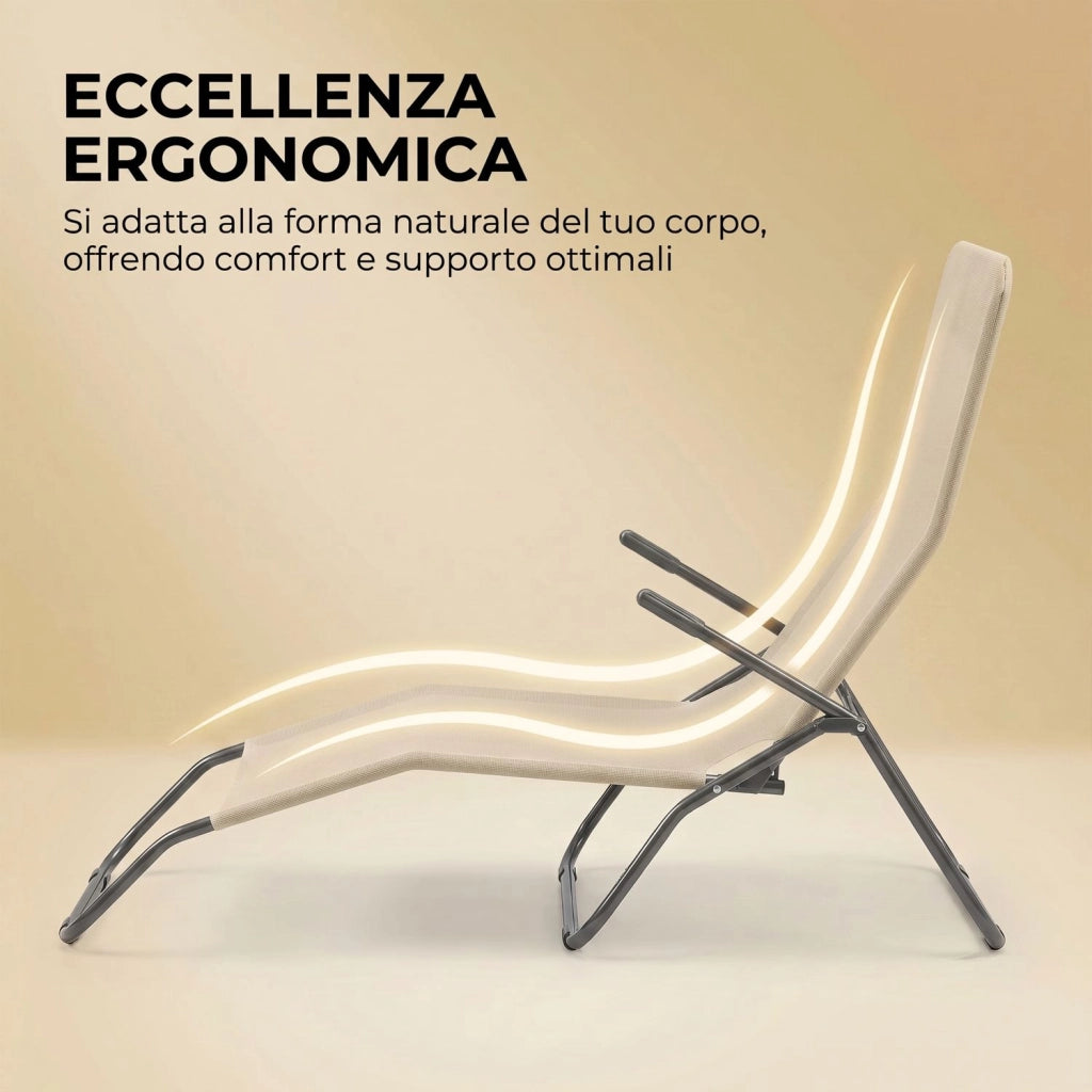 Marvin Lettino Basculante da Giardino Swing Sdraio Oscillante in Acciaio Telo Textilene Traspirante Relax Ergonomico per