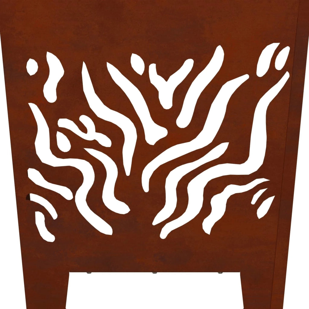 Focolare Marrone 40 x 40 x 40 cm acciaio corten CFW4270602