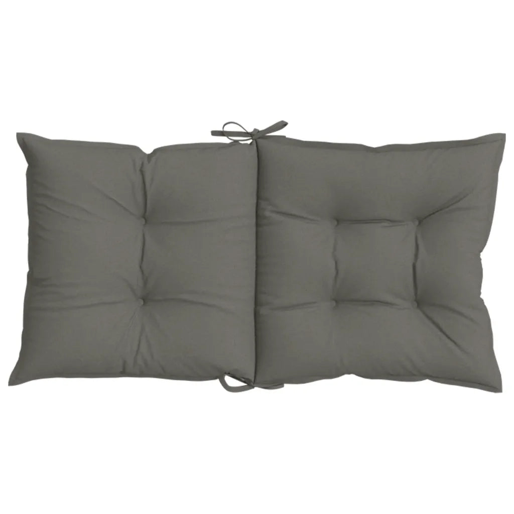 Cuscini Sedia Schiena Bassa 4 pz Grigio MÃ©lange 100x50x7 cm
