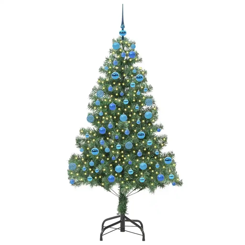 Albero di Natale | Decorazioni natalizie con 300 LED con supporto Verde 180 cm PVC
