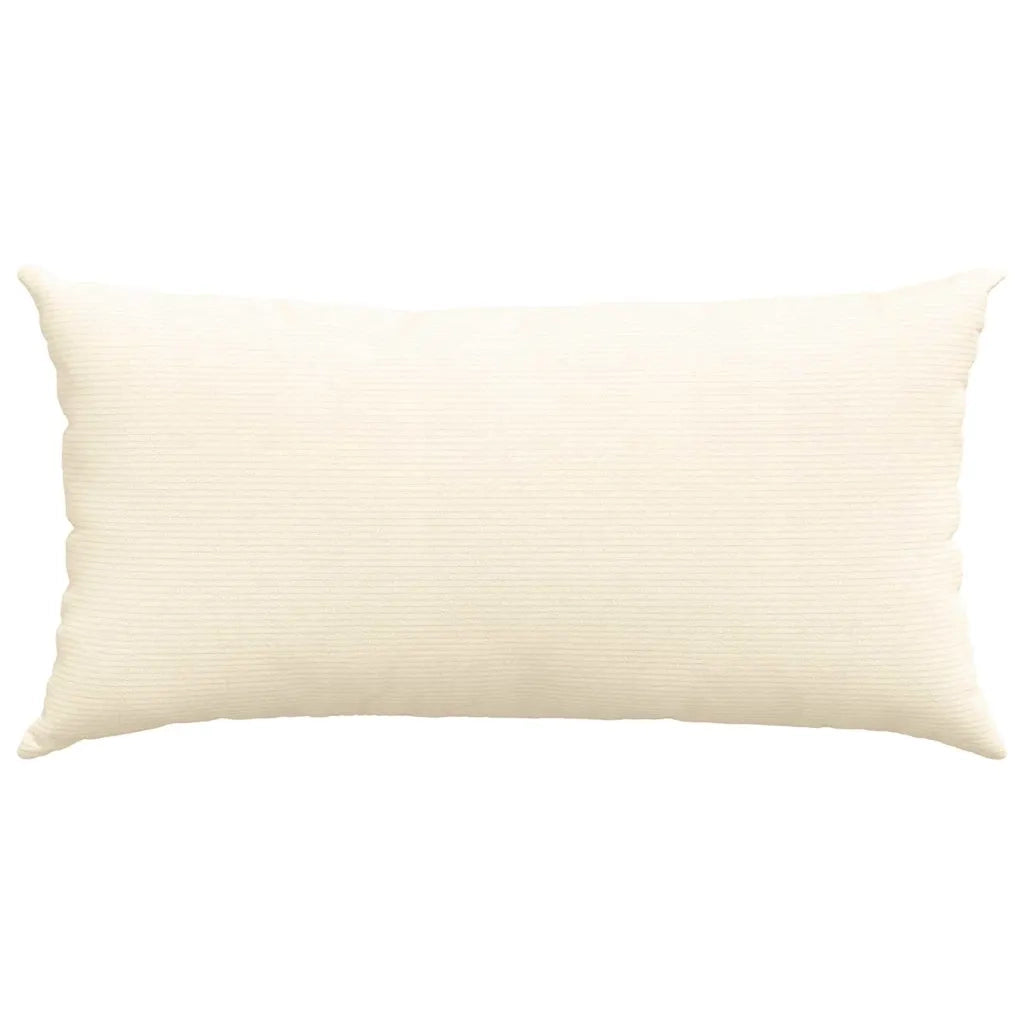 Cuscini da Divano 2 pz | Cuscini per sedie Crema 80 x 40 cm Tessuto in Cords