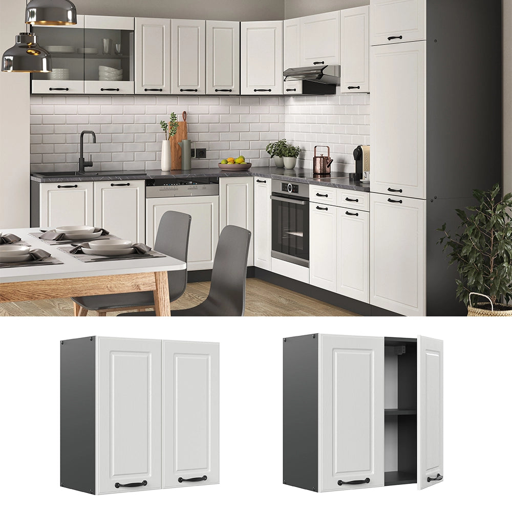 Vicco Pensile da cucina Bianco casa di campagna 60 cm