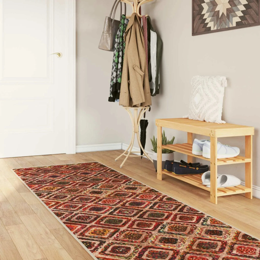 Runner Tappeto MARSA Multicolore 100 x 450 cm Poliestere e PVC