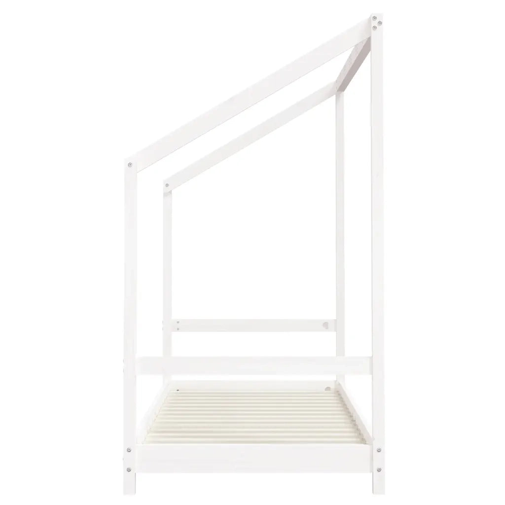 Giroletto per Bambini | Letto Infantile | Lettino Bianco 80x200cm in Legno Massello di Pino