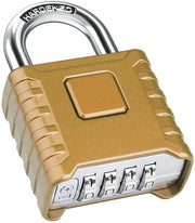 Combinazione robusta a 4 cifre, slot combinato 52MM con barra di 8MM, blocco di sicurezza in acciaio inossidabile 304, impermeabile e resistente ai furti per giardino, cancello, garage, porta in ottone.
