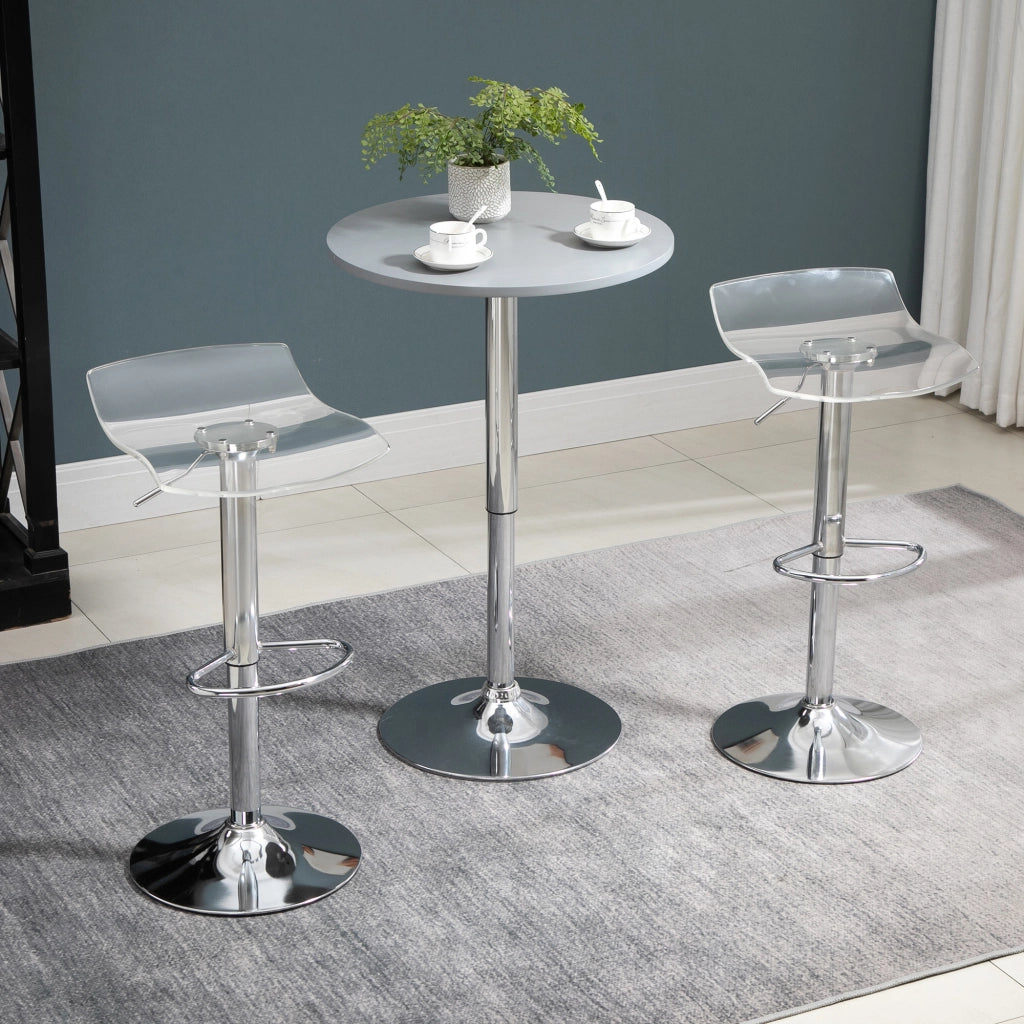 Sgabelli da bar design contemporaneo ¨C zephmum ¨C 2 pezzi, trasparente, altezza regolabile