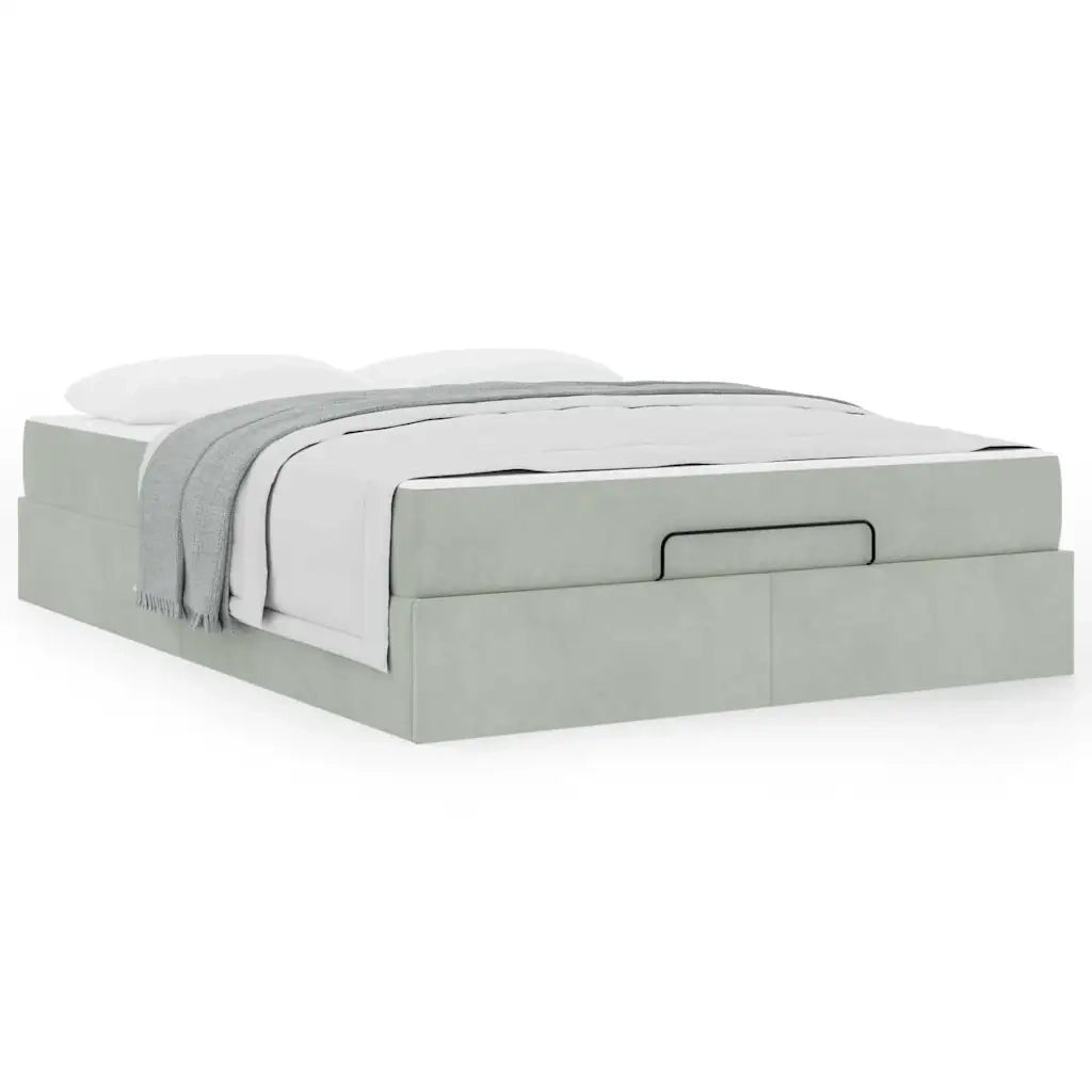 vidaXL Struttura del letto Grigio chiaro 140 x 200 cm Velluto