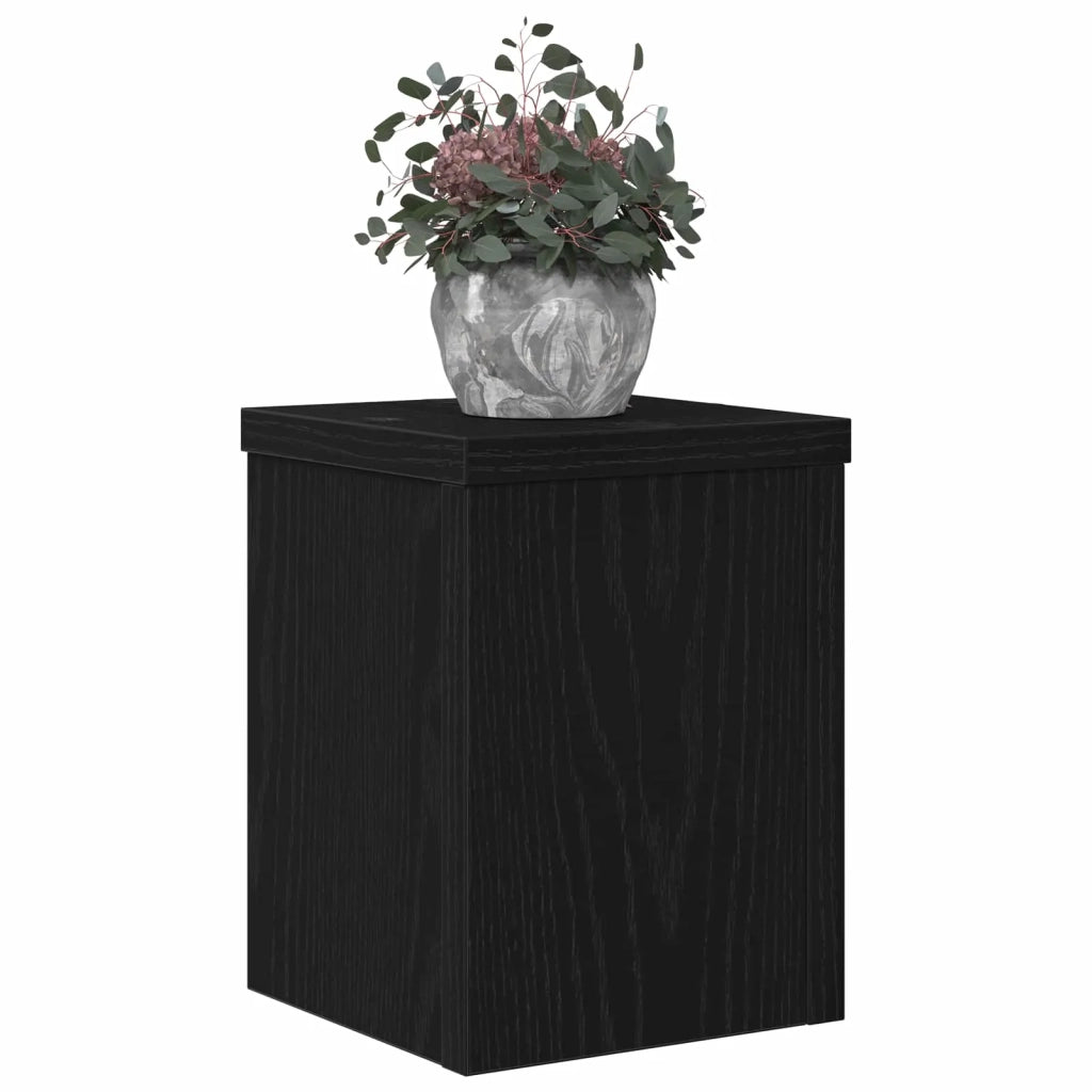 Supporto per piante | Sostegno per piante 2 pz Rovere Nero 15 x 15 x 20 cm