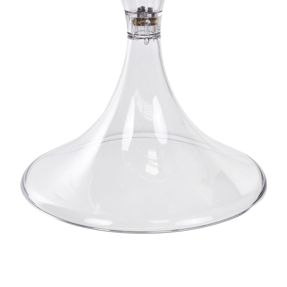 Set di 2 sedie Tulip in policarbonato trasparente con base a piedistallo, stile futuristico, trasparenti