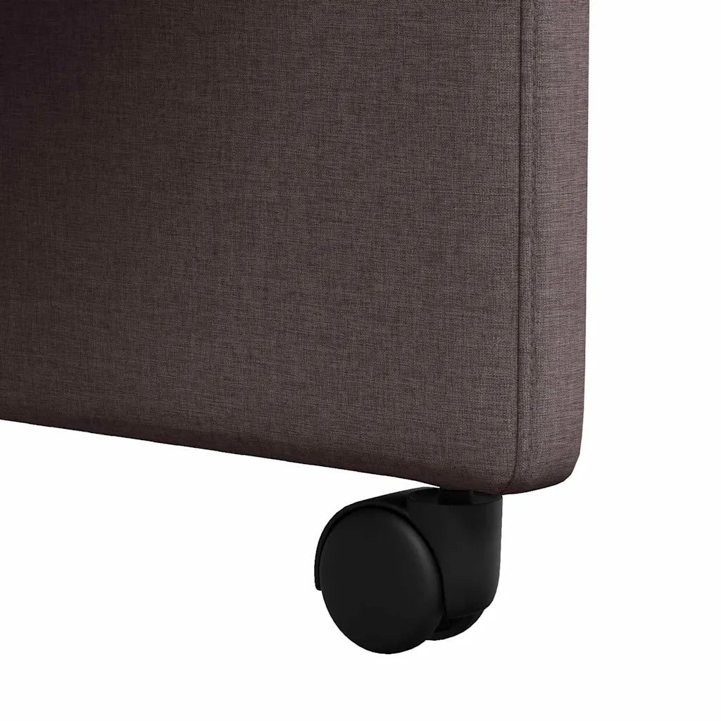 Sedie da Pranzo con Ruote 2 pcs Marrone scuro 58 x 65 x 94 cm 42017833