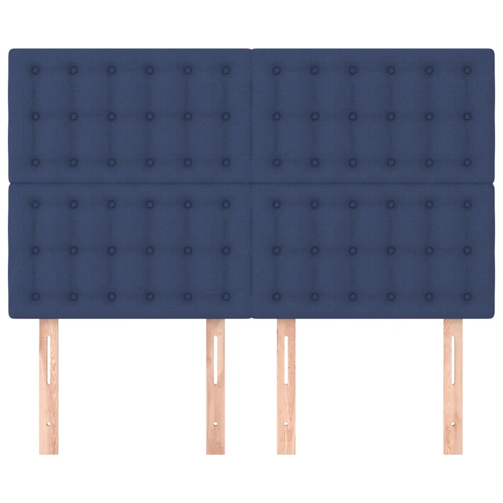 Testiera | Testata Blu 144x5x118/128 cm Tessuto