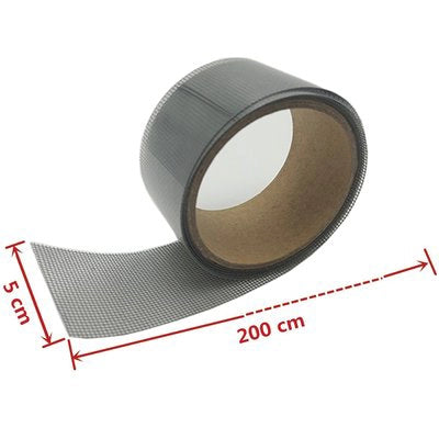 NASTRO RIPARATORE RETE ZANZARIERA FIBRA EFFE - ADESIVO GRIGIO MM 50 ML 2- 2 pezzi