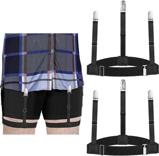 Pettini per camicia per uomo elastici regolabili - Clip antiscivolo per uso quotidiano militare