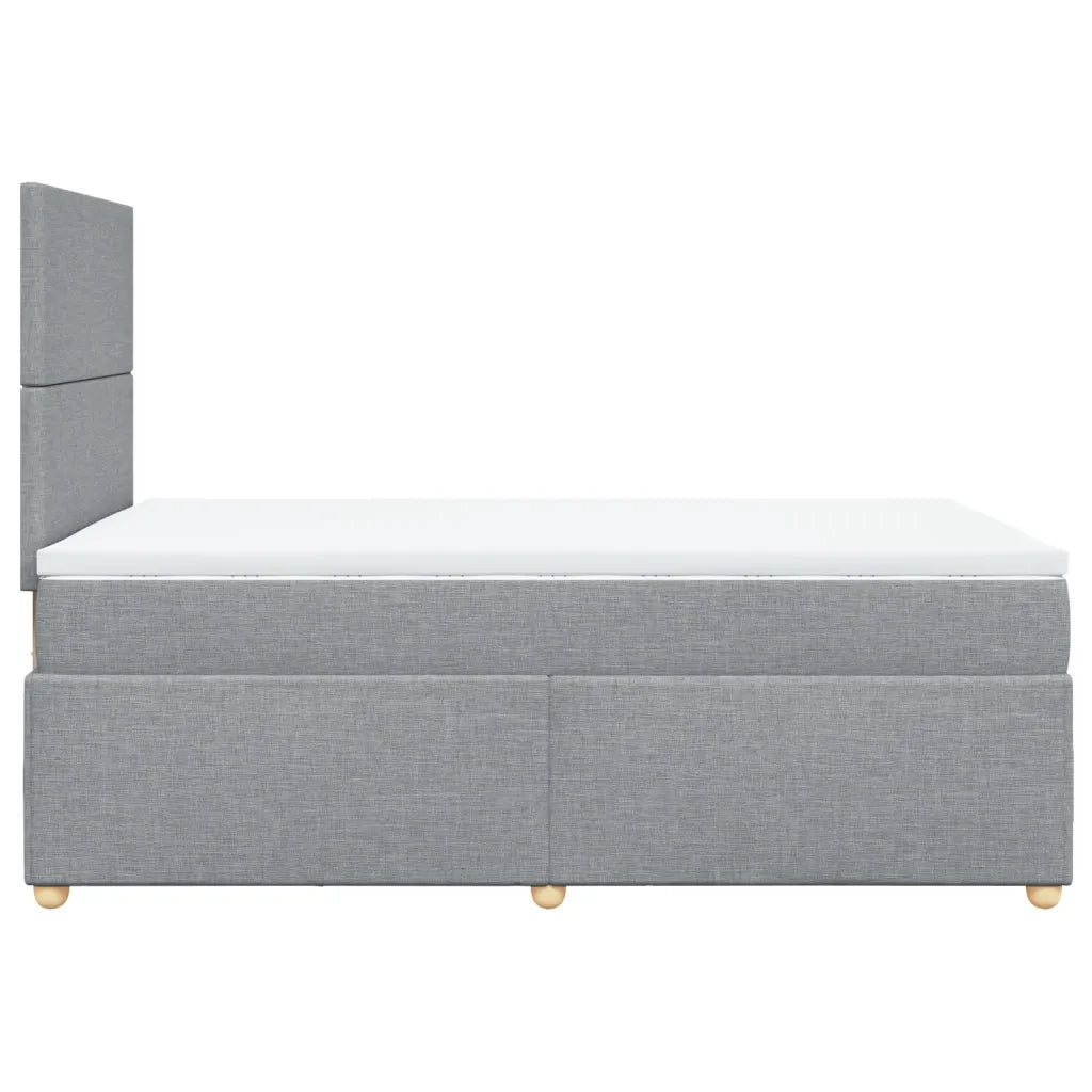 Giroletto a Molle con Materasso Grigio Chiaro 120x200cm Tessuto