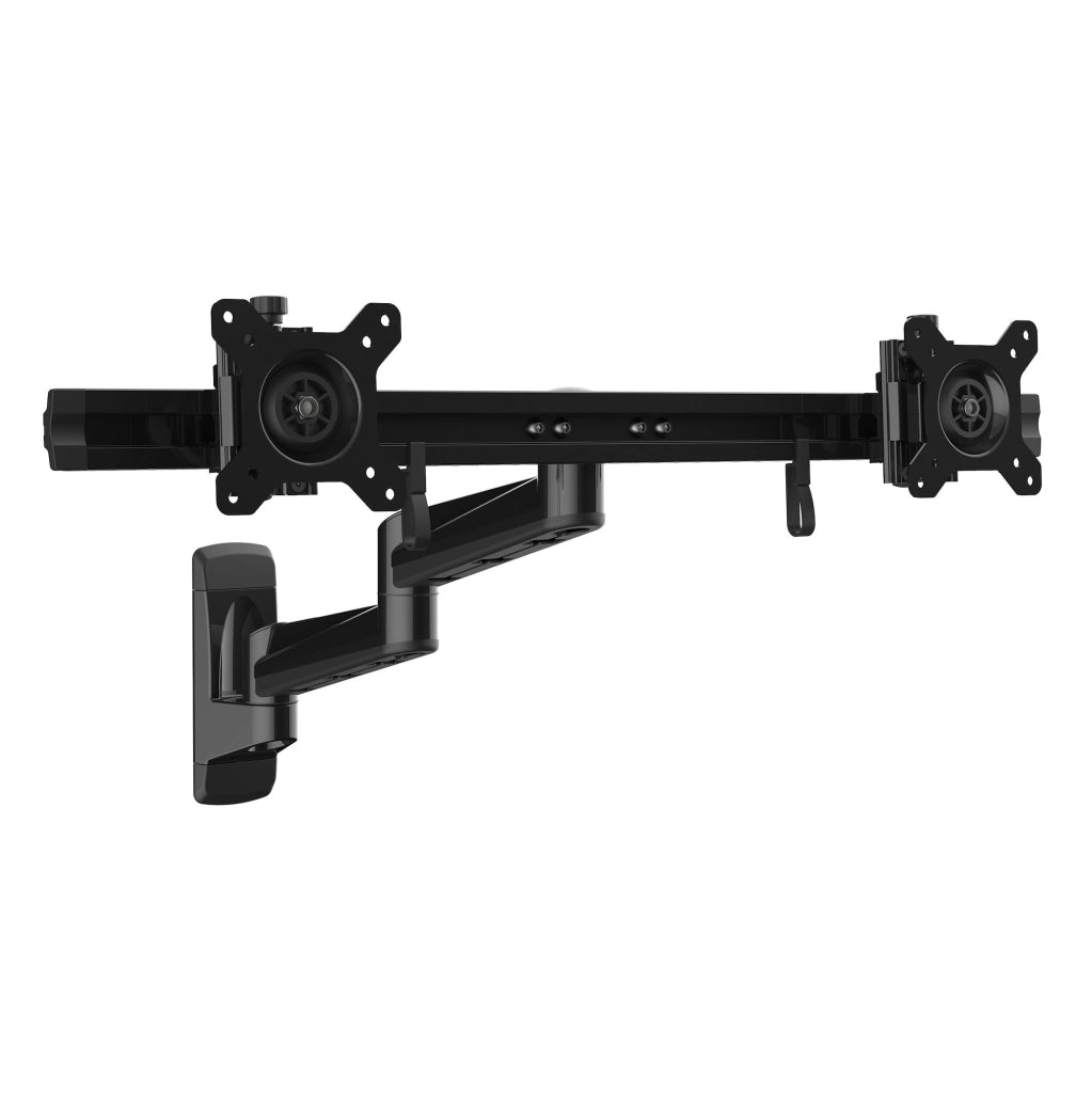 Startech.com braccio articolato vesa da parete per 2 schermi - supporto per monitor da 15" a 24" - acciaio - ARMDUALWALL