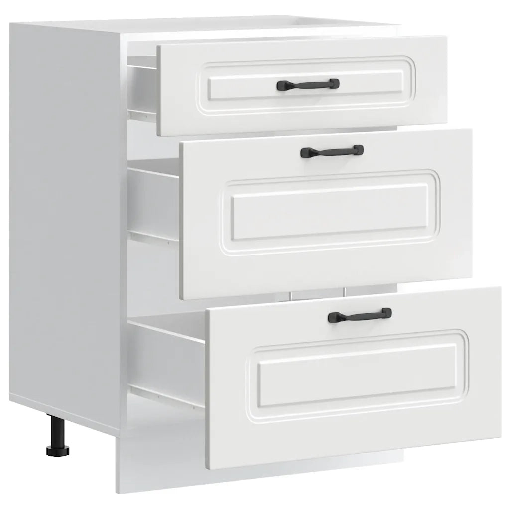 Base da Cucina Kalmar Bianco in Legno Multistrato 854279
