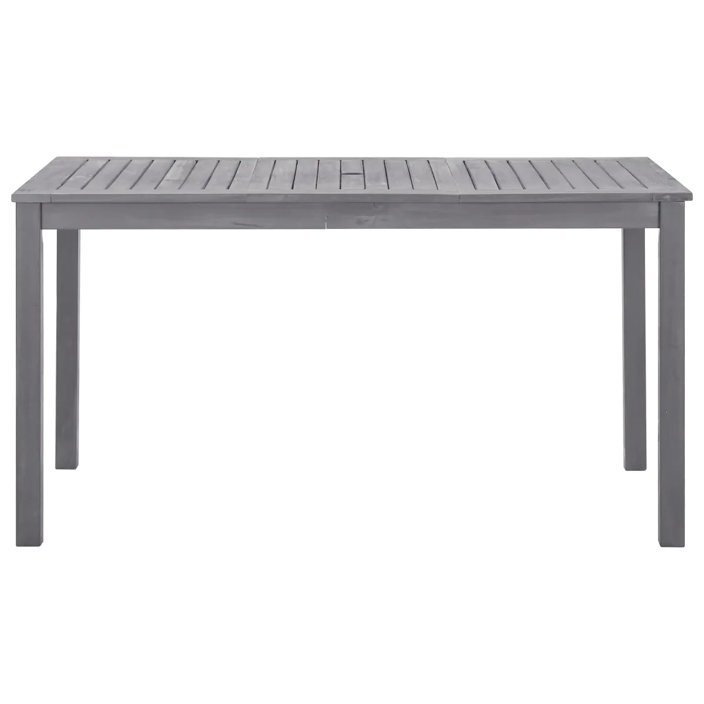 Tavolo da Giardino Grigio Slavato 140x80x74 cm in Legno Acacia 311849