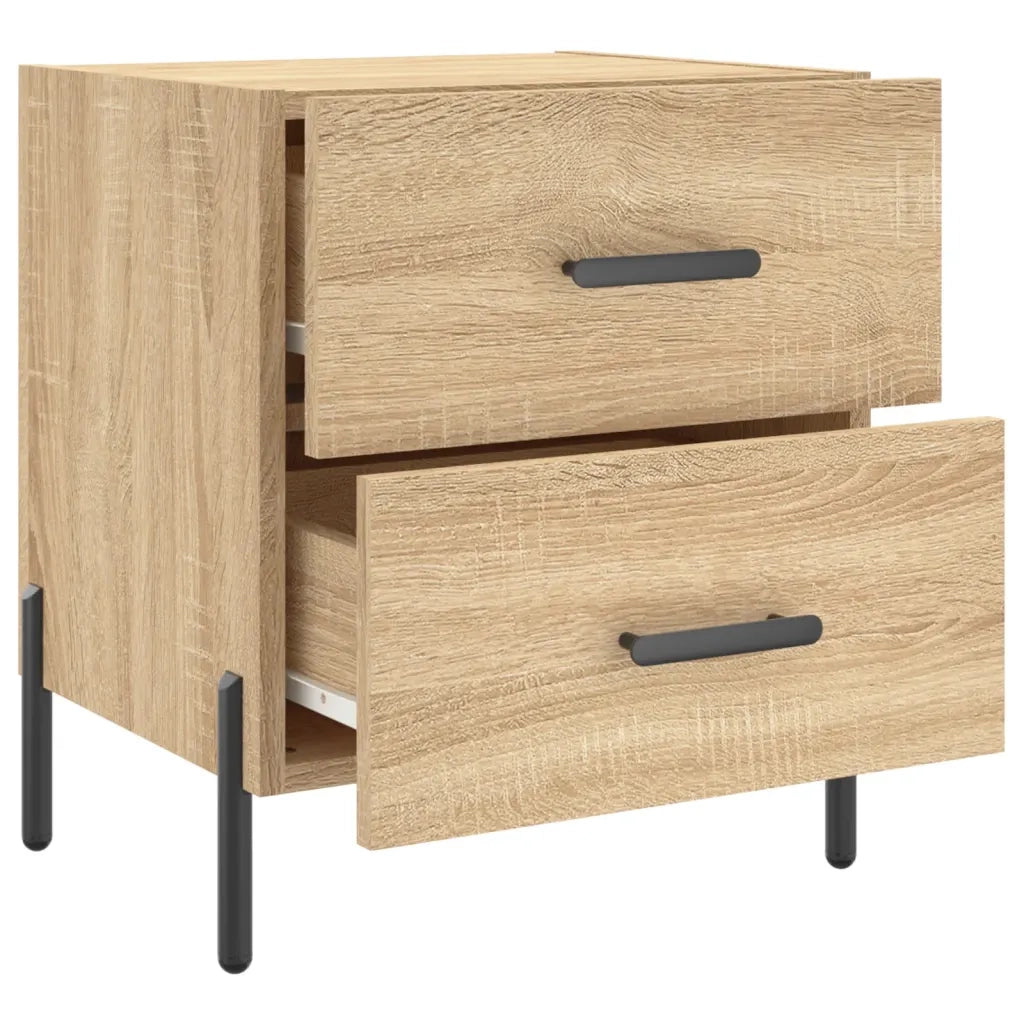 vidaXL Comodino Rovere Sonoma 40x35x47,5 cm in Legno Multistrato