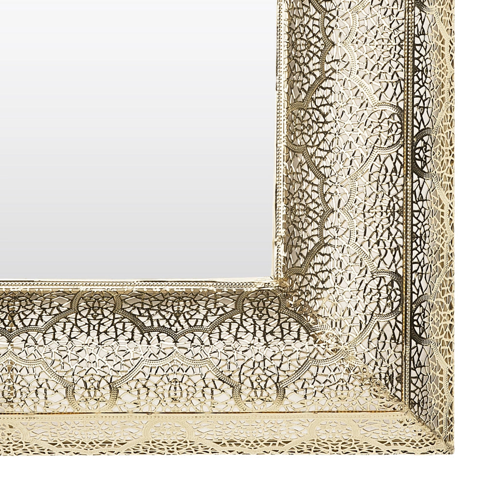 Specchio da parete da appendere a parete cornice decorativa quadrata dorata da 60 cm elemento di o