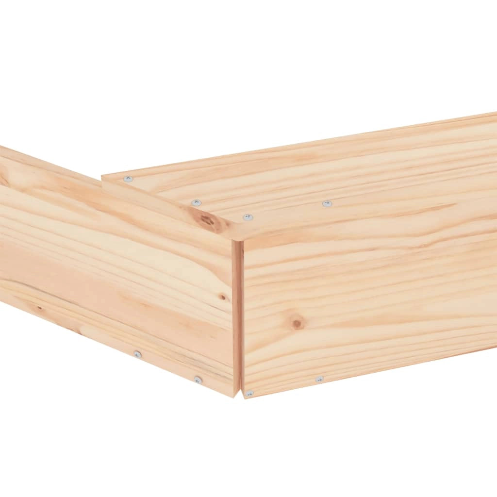 Sabbiera per bambini area giochi da giardino esterna con sedute ottagonali legno massello di pino marrone 02_0041544