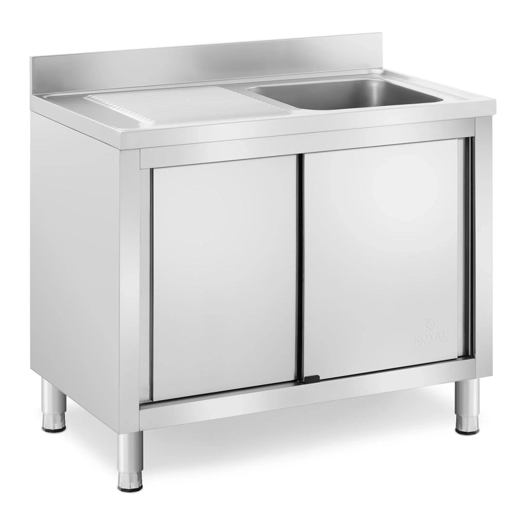 Lavello in acciaio inox per montaggio a parete 1 vasca in acciaio inox 400 x 400 x 240 mm 14_0005023
